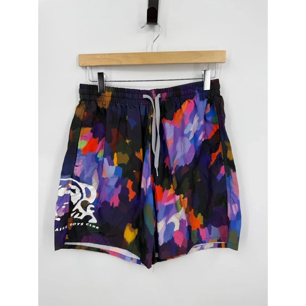 Billionaire Boys Club rembrandt Abstract Shorts Mens S Multi Color Graphic Logo
